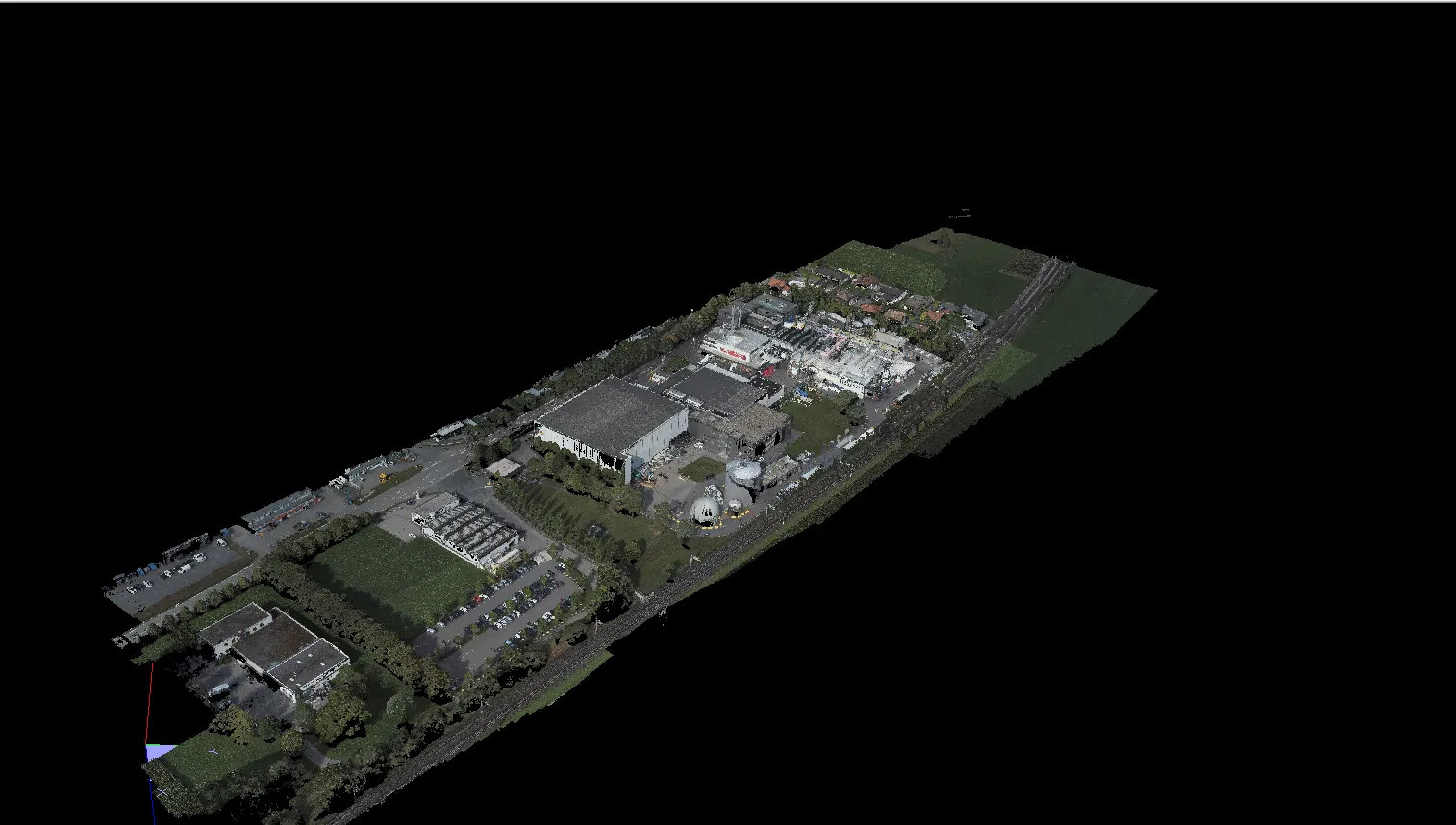 Point cloud of an entire site from drone images